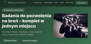 Badania lekarskie do pozwolenia na broń/ komplet w 1 dzień